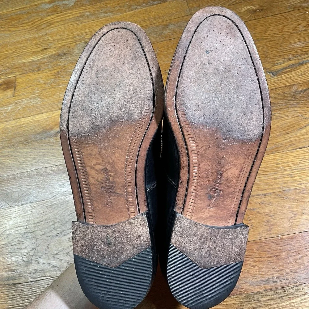 Cole Haan Men Oxford Split Toe Shoes Sz 9 D Black Leather like JM Weston